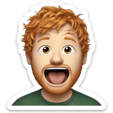ed sheeran shocked sticker