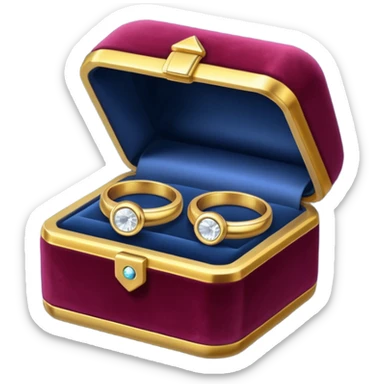 Couple of ring in box sticker