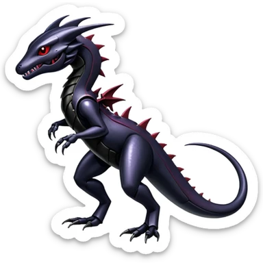 Shiny Gothic Edgy epic Salandit-Genesect-Miraidon-Fakémon-hybrid-creature (full body)  sticker