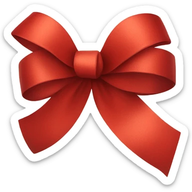 Red gift bow sticker