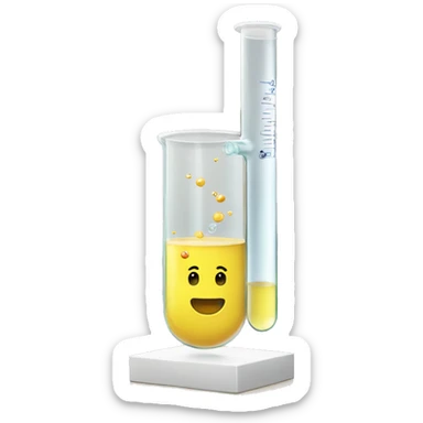 the unit is poured from a test tube onto an iPhone sticker