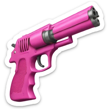 Pink gun  sticker