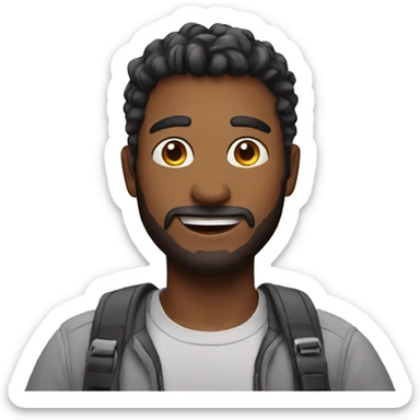 man take selfie sticker