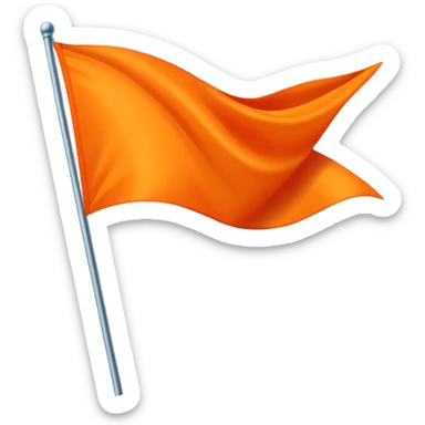 Double triangular orenge Flag sticker