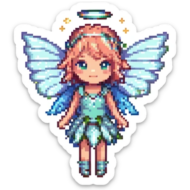a cute fairy with sparkling wings sticker
