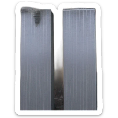 twin towers falling sticker