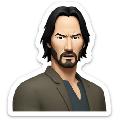 Angry Keanu reeves sticker