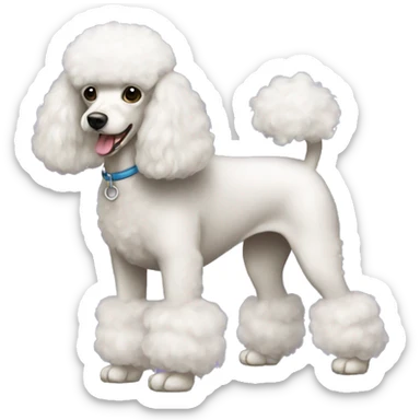 Dog Standart Poodle full body sticker