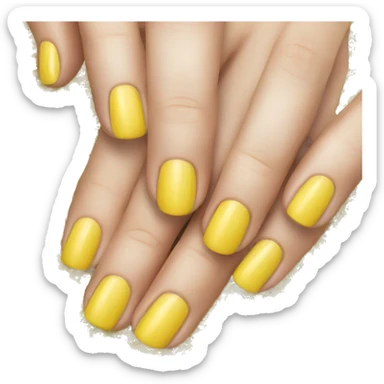 Yellow nails sticker