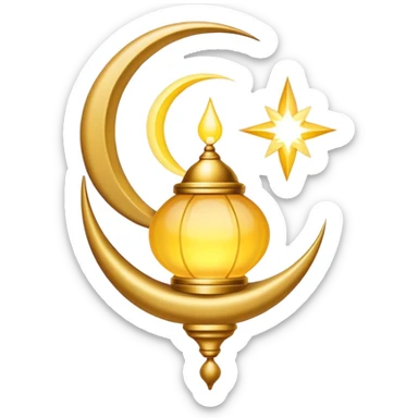 Ramadan emoji of light sticker