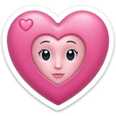 Corazon rosa con la inicial v sticker