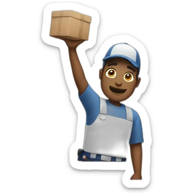 delivery guy sticker