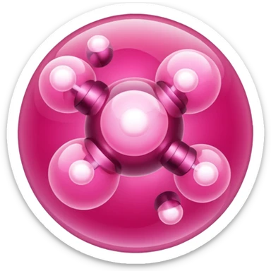 pink atoms sticker