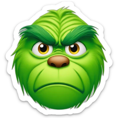 grinch-face sticker