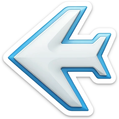 Flèche blanche a gauche sticker