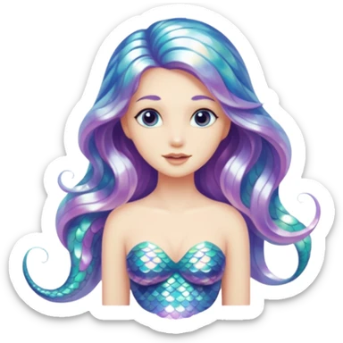 White mermaid sticker