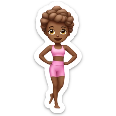 Pink Pilates princess sticker