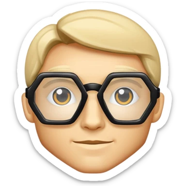 hexagon glasses sticker