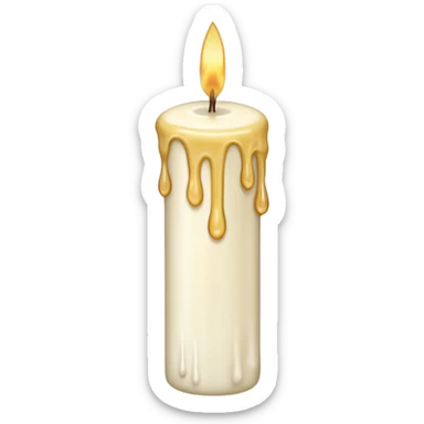 Thin and long Candle dripping wax  sticker