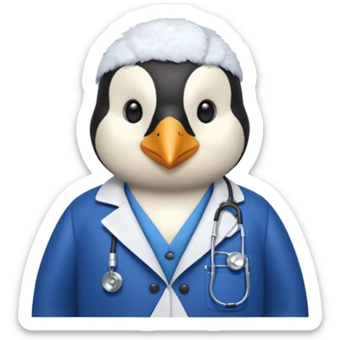 

Penguin doctor with stethoscope and blue coat.

 sticker
