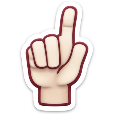 Maroon thumbs up  sticker