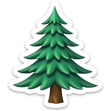 sapin en mouvement, qui se tord sticker