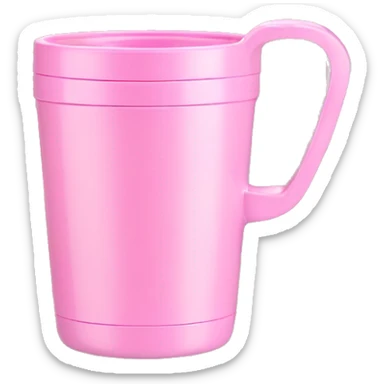 pink stanley tumbler cup with handle sticker