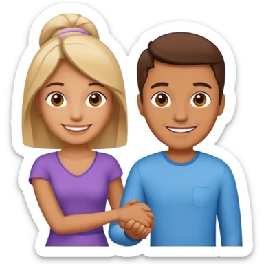 A man and a woman love each other sticker