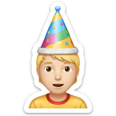 Emoji  (précisément celui-ci😅i)emoji goutte de sueur😅qui fête anniversaire  sticker