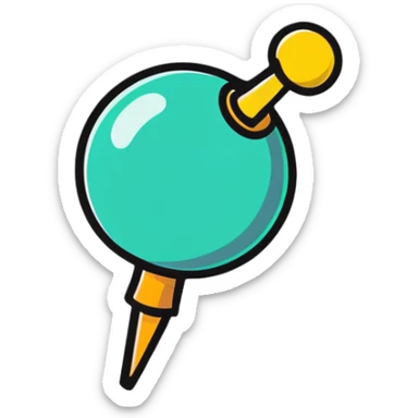 Colorful push pin with round head sticker