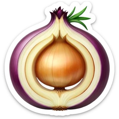 show more of the internal structure of the onion sticker