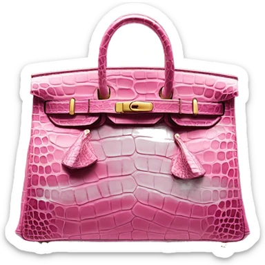 Birkin crocodile leather pink  sticker