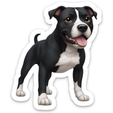 black staffordshire terrier sticker