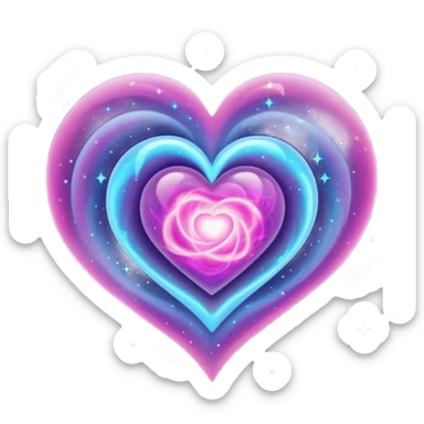 heart with a cosmic swirl sticker