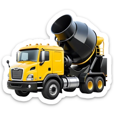 Cement Mixer - Mack Granite (Model Year: 2022) (Iconic colour: Yellow and black) sticker