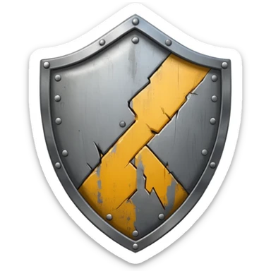 Shield with scratch marks sticker