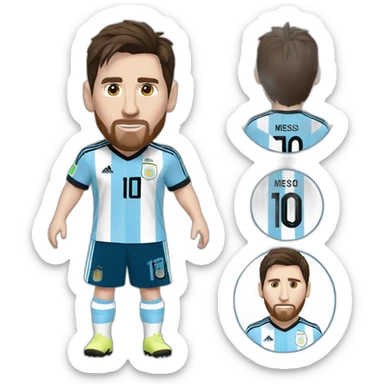 Lionel Messi with Argentina kit sticker