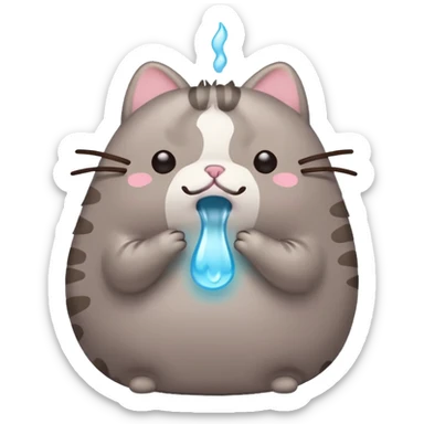 pusheen crying sticker