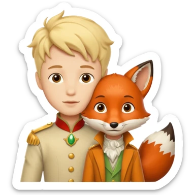 Pequeno Príncipe e a raposa sticker