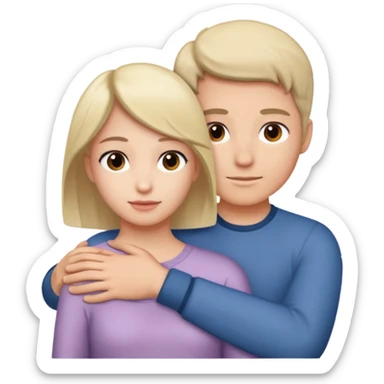 Hand on placed on somebody else’s shoulder to support  sticker