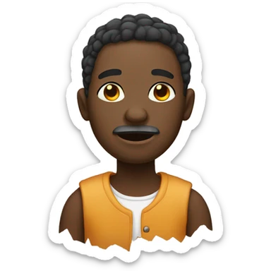 broke poor black person sticker