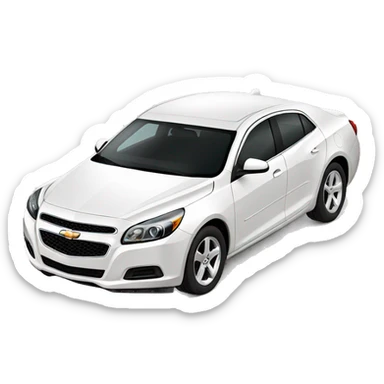 white chevy malibu  sticker
