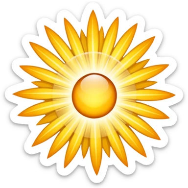 quasar, bright core with radiating beams sticker