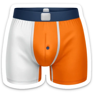 underwear boxer brief with panels on the inside in orange sticker