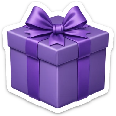 purple noel giftbox sticker