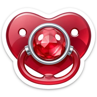 Crystal ruby pacifier sticker