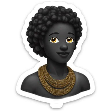 Le continent Africain simplement en noir sticker