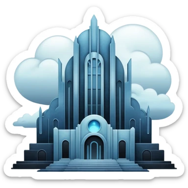 Ghostly Pastel Dark Dull Black Blue White Spectral Gloomy Dusky Dystopian Apocalyptic Aesthetic Scenery Deco sticker