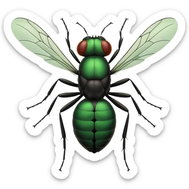 Fly being swatted sticker