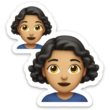 Latina with light skin singing  sticker